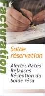 Paiement du solde et réservation